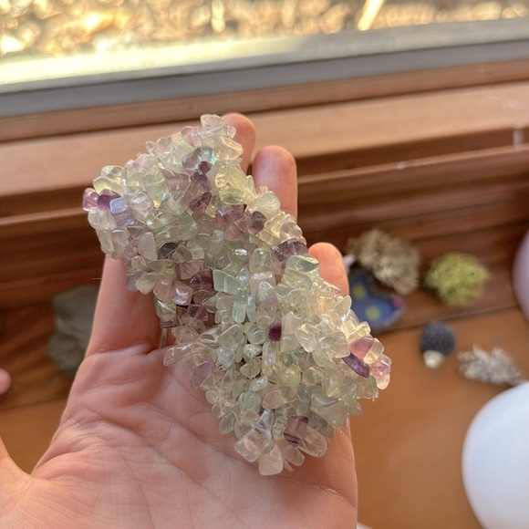 New Fluorite Bangle Bracelet Natural Stones Gemstone crystal jewelry - Picture 4 of 4